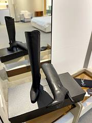	 Bagsaaa YSL LEather Ankle Long Boot Black - 3