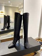 	 Bagsaaa YSL LEather Ankle Long Boot Black - 2