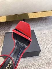 Bagsaaa YSL Opyum red leather sandals 10.5cm - 4