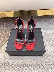 Bagsaaa YSL Opyum red leather sandals 10.5cm - 3