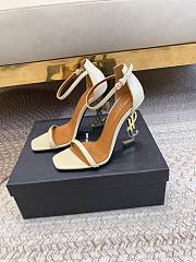 Bagsaaa YSL Opyum off white leather sandals 10.5cm - 1