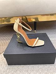 Bagsaaa YSL Opyum off white leather sandals 10.5cm - 4