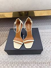 Bagsaaa YSL Opyum off white leather sandals 10.5cm - 2