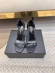 Bagsaaa YSL Opyum black leather sandals 10.5cm - 4