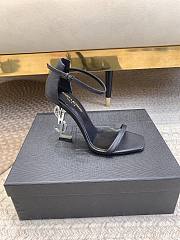 Bagsaaa YSL Opyum black leather sandals 10.5cm - 3