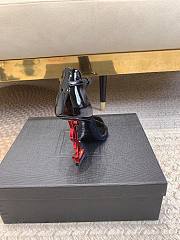 Bagsaaa YSL Opyum black patent leather with red heel sandals 10.5cm - 5