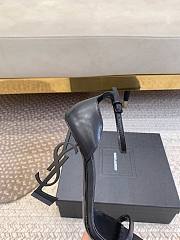Bagsaaa YSL Opyum all black smooth leather sandals 10.5cm - 4