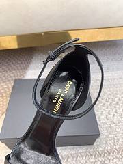 Bagsaaa YSL Opyum all black smooth leather sandals 10.5cm - 5