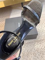 Bagsaaa YSL Opyum black crocodile leather sandals 10.5cm - 2
