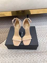 Bagsaaa YSL Opyum beige suede leather sandals 10.5cm - 6