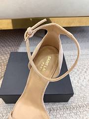 Bagsaaa YSL Opyum beige suede leather sandals 10.5cm - 4