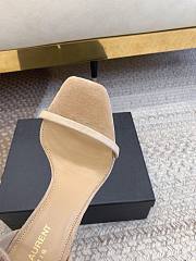 Bagsaaa YSL Opyum beige suede leather sandals 10.5cm - 2