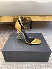 Bagsaaa YSL Opyum gold leather sandals 10.5cm - 5
