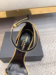 Bagsaaa YSL Opyum gold leather sandals 10.5cm - 4