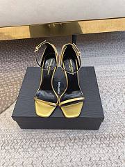 Bagsaaa YSL Opyum gold leather sandals 10.5cm - 2