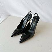 Bagsaaa YSL Opyum Slingback Pumps Black Patent Leather Gold Heel - 3
