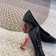 	 Bagsaaa YSL Opyum Slingback Pumps Black Patent Leather Red Heel 02 - 5