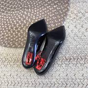 	 Bagsaaa YSL Opyum Slingback Pumps Black Patent Leather Red Heel 02 - 3