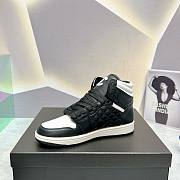 	 Bagsaaa Chanel High Top Sneakers Lambskin Leather Black - 6