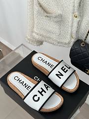 Bagsaaa Chanel Flat Slides White - 3
