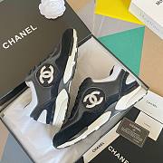 Bagsaa Chanel BlackMesh Suede Grained Calfskin CC Sneaker - 3