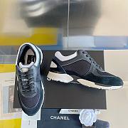 Bagsaa Chanel BlackMesh Suede Grained Calfskin CC Sneaker - 2