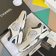 	 Bagsaa Chanel Off White Mesh Suede Grained Calfskin CC Sneaker - 4