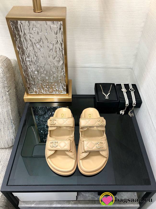 Bagsaaa Chanel Dad Sandals In Beige - 1