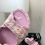 Bagsaaa Chanel Dad Sandals In Pink Tweed - 6