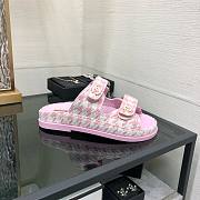 Bagsaaa Chanel Dad Sandals In Pink Tweed - 5