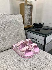 Bagsaaa Chanel Dad Sandals In Pink Tweed - 3