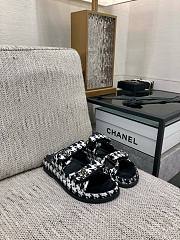 Bagsaaa Chanel Dad Sandals In Black Tweed - 3