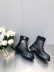 Bagsaaa Chanel CC Logo Black Chelsea Short Boots - 4