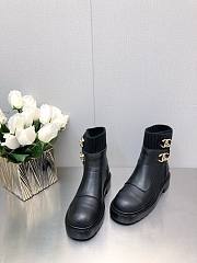 Bagsaaa Chanel CC Logo Black Chelsea Short Boots - 2
