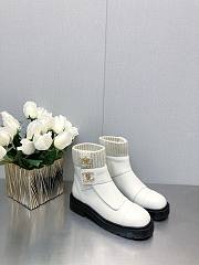 	 Bagsaaa Chanel CC Logo White Chelsea Short Boots - 1