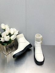 	 Bagsaaa Chanel CC Logo White Chelsea Short Boots - 2