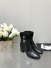 Bagsaaa Chanel CC Logo Black Ankle Short Boots - 1