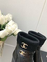 Bagsaaa Chanel CC Logo Black Ankle Short Boots - 6