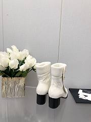 Bagsaaa Chanel CC Logo White Ankle Short Boots - 5