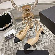 Bagsaaa Chanel Slingback Heeled Sandals Pointed Beige - 3