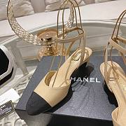 Bagsaaa Chanel Slingback Heeled Sandals Pointed Beige - 2