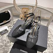 	 Bagsaaa Chanel Slingback Heeled Sandals Pointed Black - 3