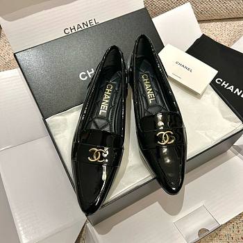 Bagsaaa Chanel Black Patent Loafers 
