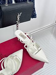 	 Bagsaaa Valentino Rockstud Slingback White Patent Leather - 3