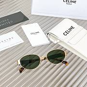 Bagsaaa Celine Triomphe Metal sunglasses gold/green - 1