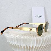 Bagsaaa Celine Triomphe Metal sunglasses gold/green - 4