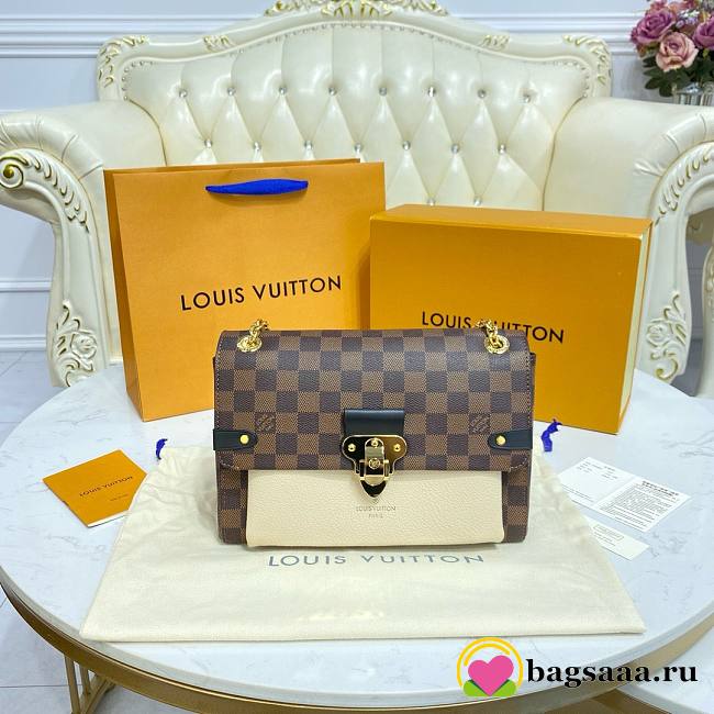 Bagsaaa Louis Vuitton Vavin bag PM Damier Ebene White - 25 x 17 x 9.5 cm - 1