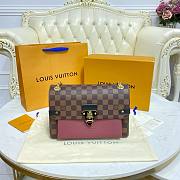 	 Bagsaaa Louis Vuitton Vavin bag PM Damier Ebene Burgundy - 25 x 17 x 9.5 cm - 1