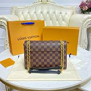 	 Bagsaaa Louis Vuitton Vavin bag PM Damier Ebene Burgundy - 25 x 17 x 9.5 cm - 6