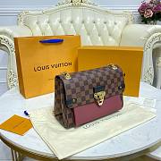 	 Bagsaaa Louis Vuitton Vavin bag PM Damier Ebene Burgundy - 25 x 17 x 9.5 cm - 3